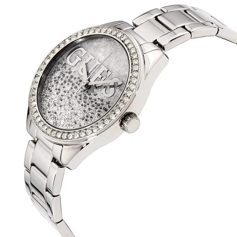 Guess Glitter Girl Silver Dial Ladies Watch | W0987L1